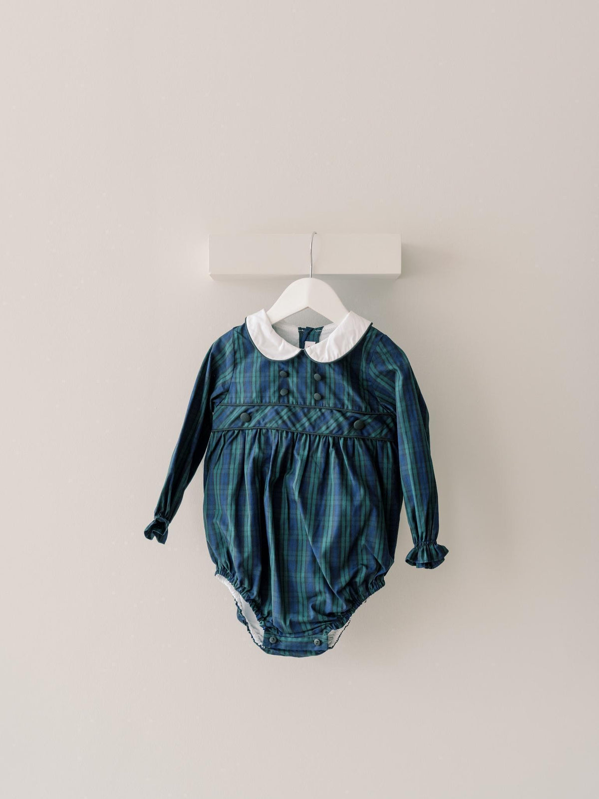 Navy Check Senna Baby Romper