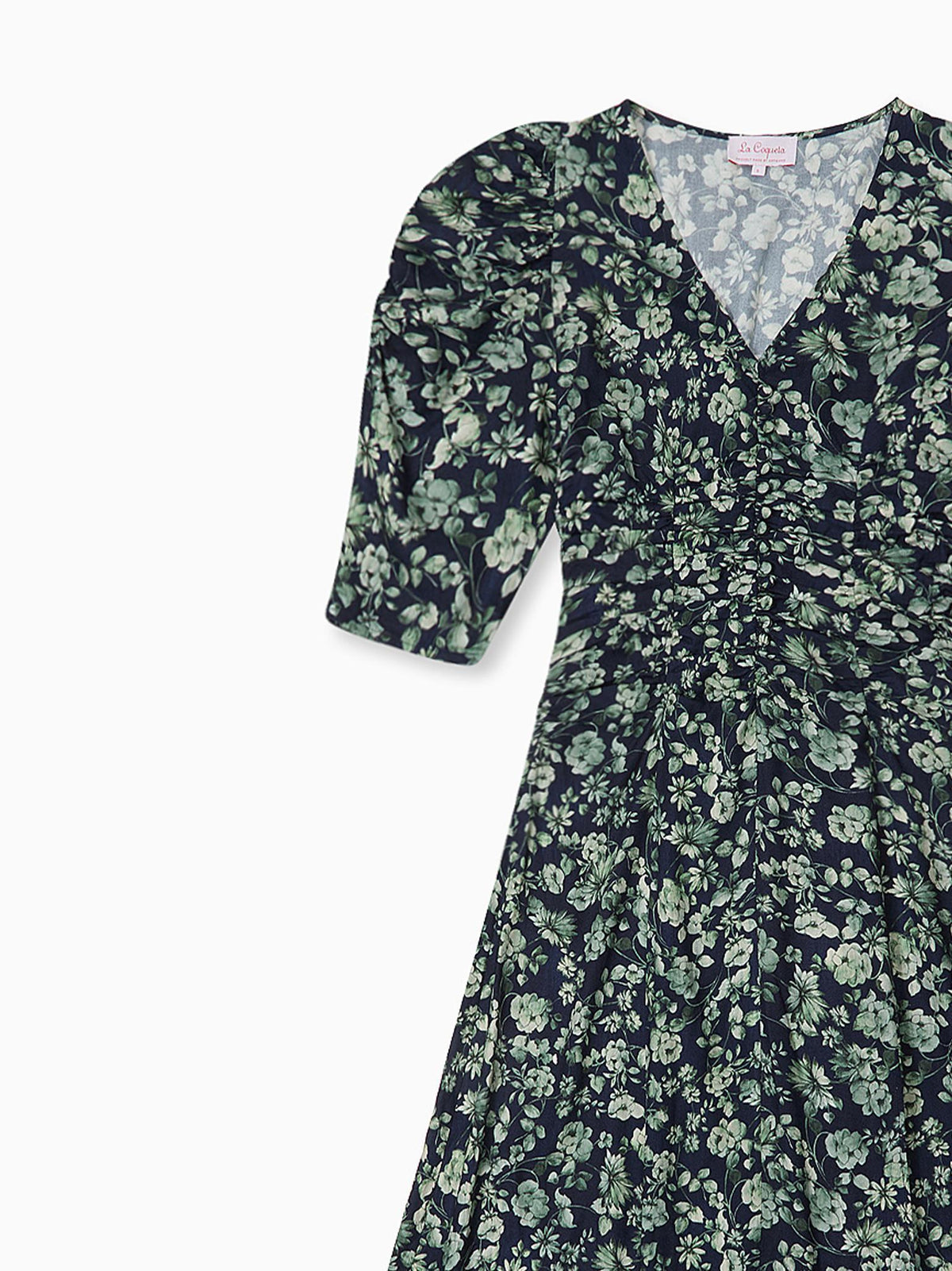Navy & Green Floral Siena Women Long Dress