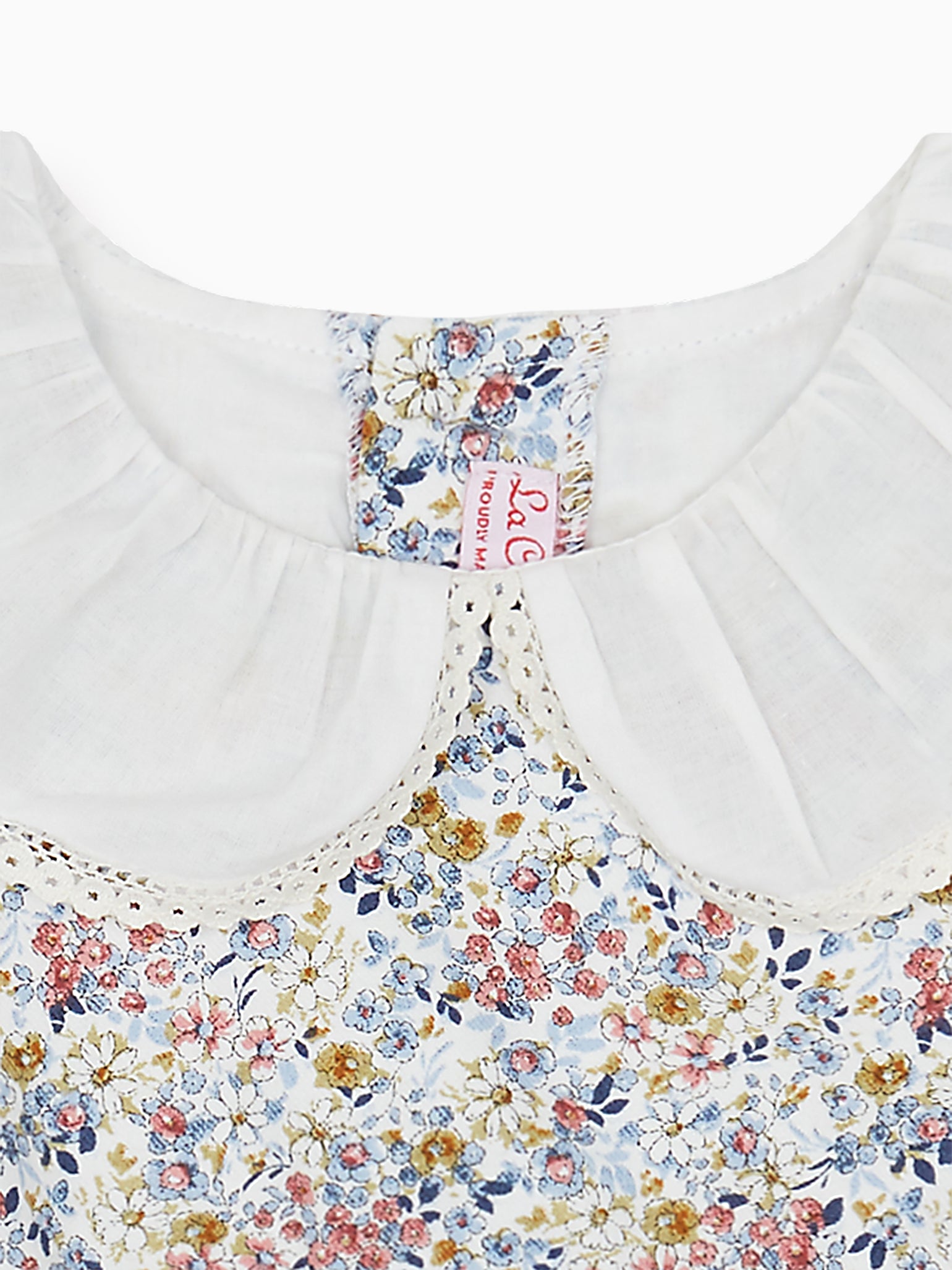 Blue Floral Sierra Baby Girl Romper