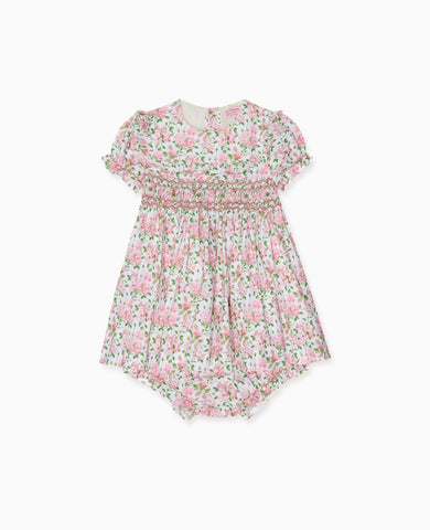 Ivory Floral Silvana Baby Girl Hand-Smocked Set