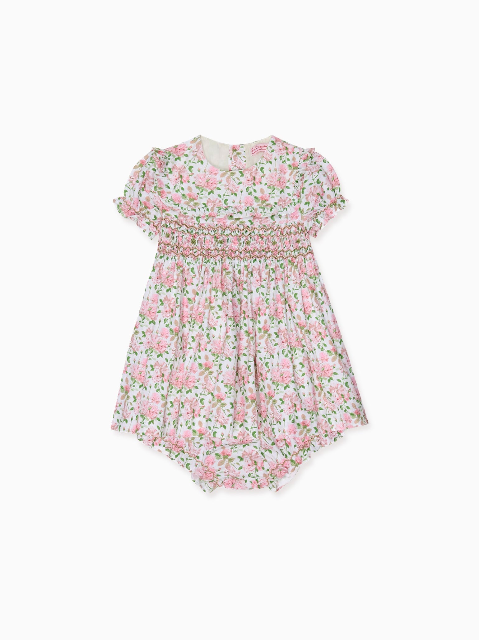 Ivory Floral Silvana Baby Girl Hand-Smocked Set
