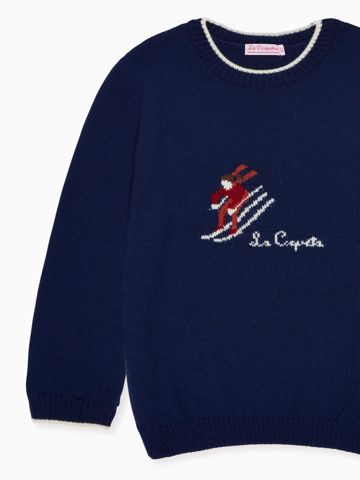 Navy Ski Merino Kids Jumper