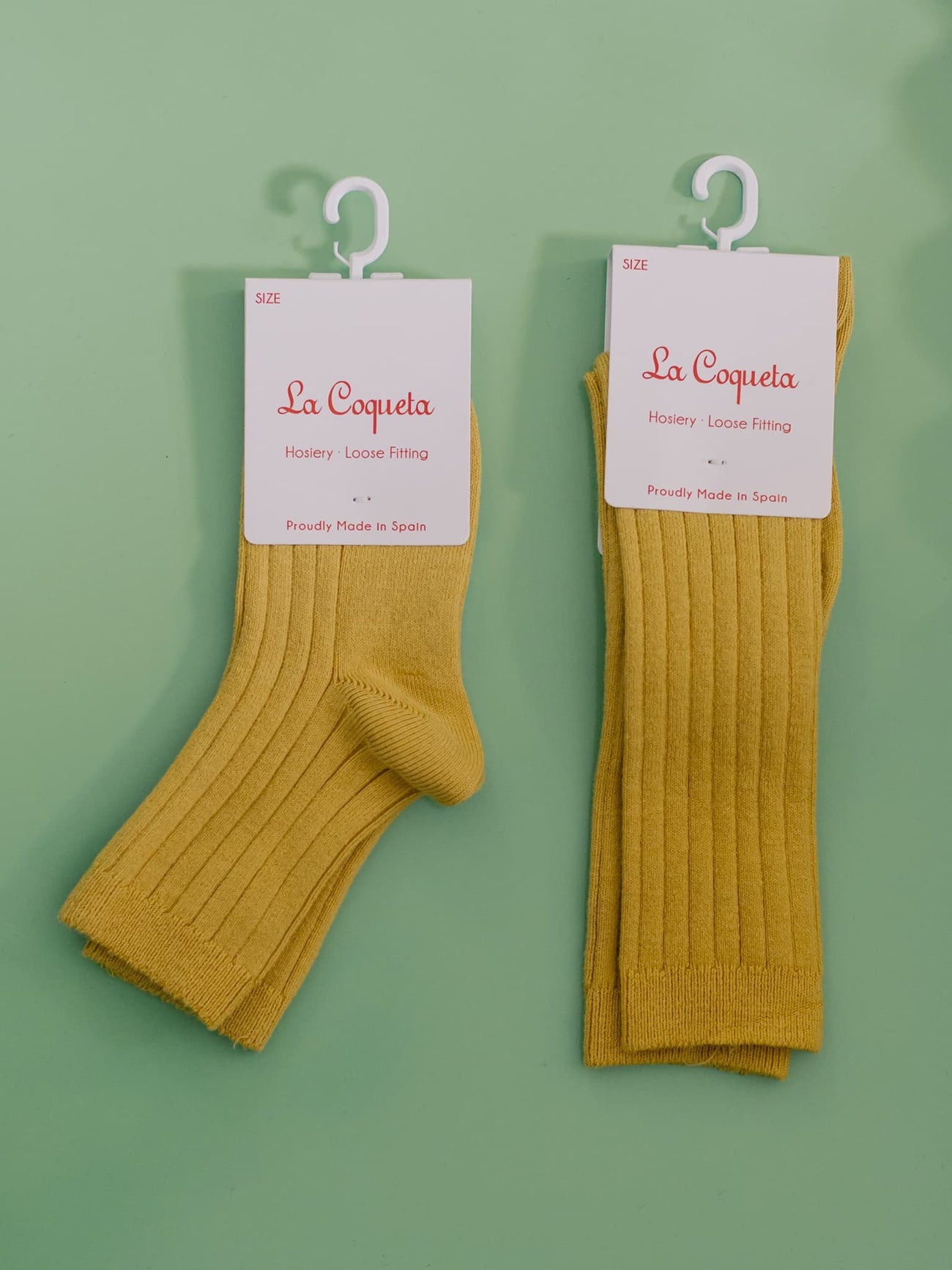 Mustard Ribbed Short Kids Socks