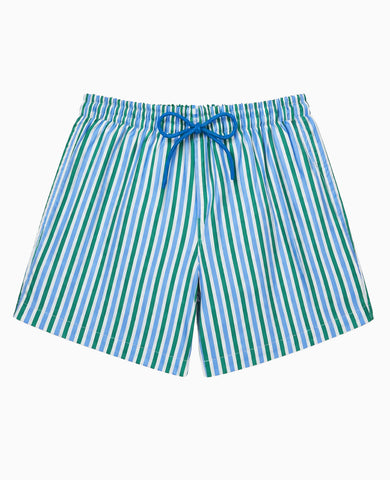 Green Stripe Bravo Boy Swim Short
