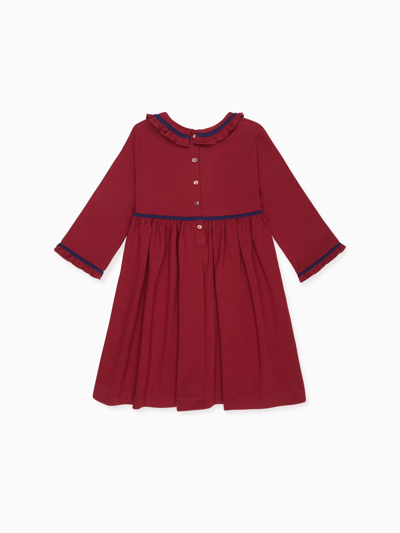 Burgundy Eviana Girl Dress