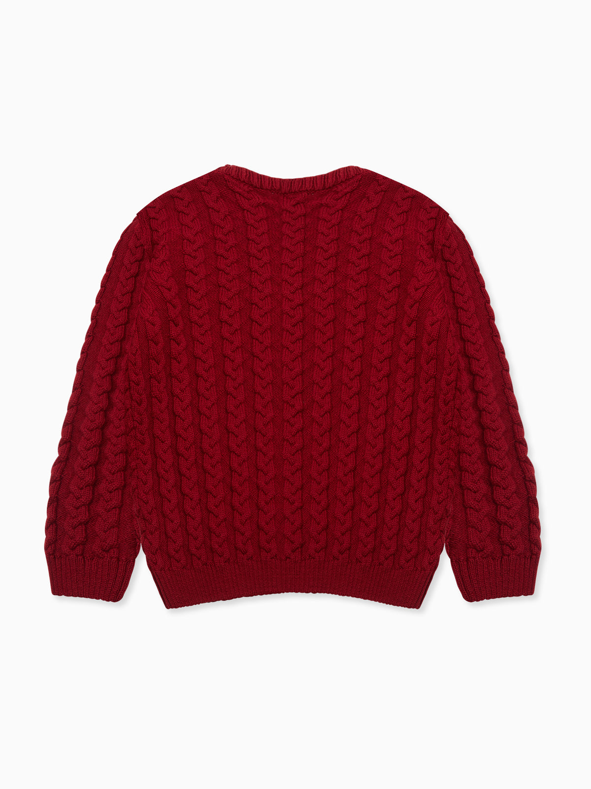 Burgundy Teo Merino Kids Jumper