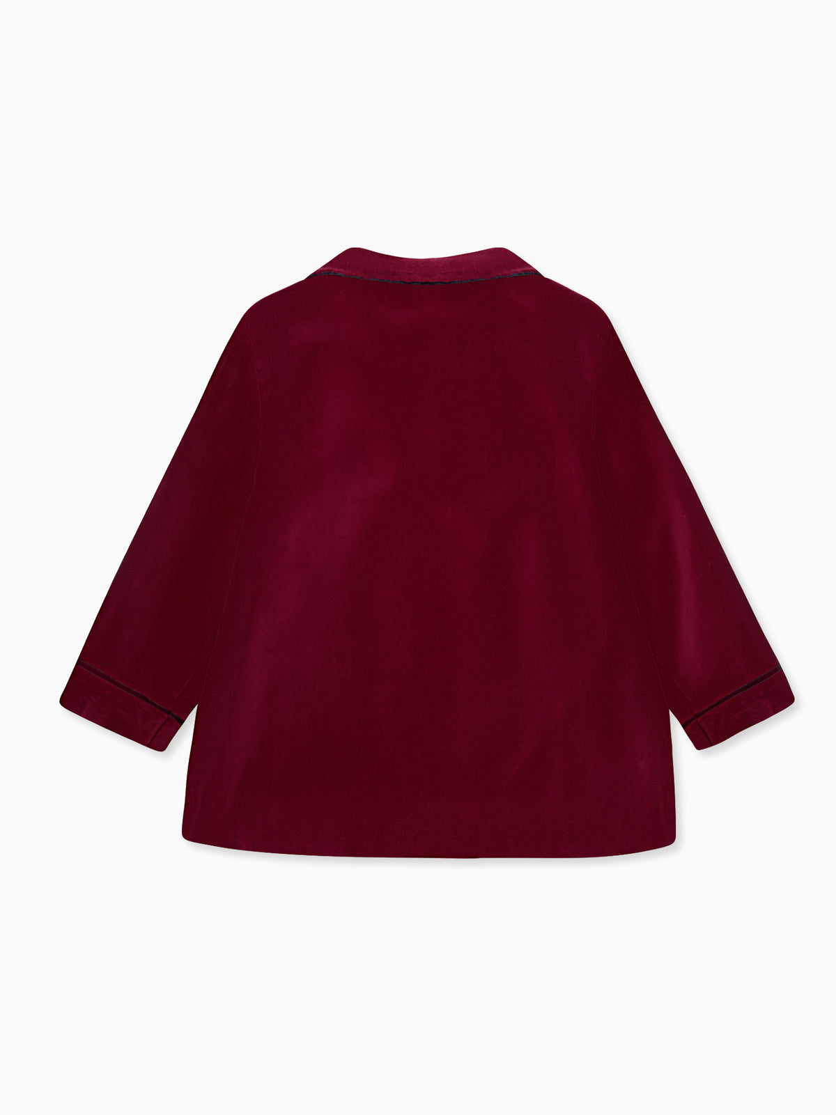 Burgundy Velvet Teodora Girl Jacket