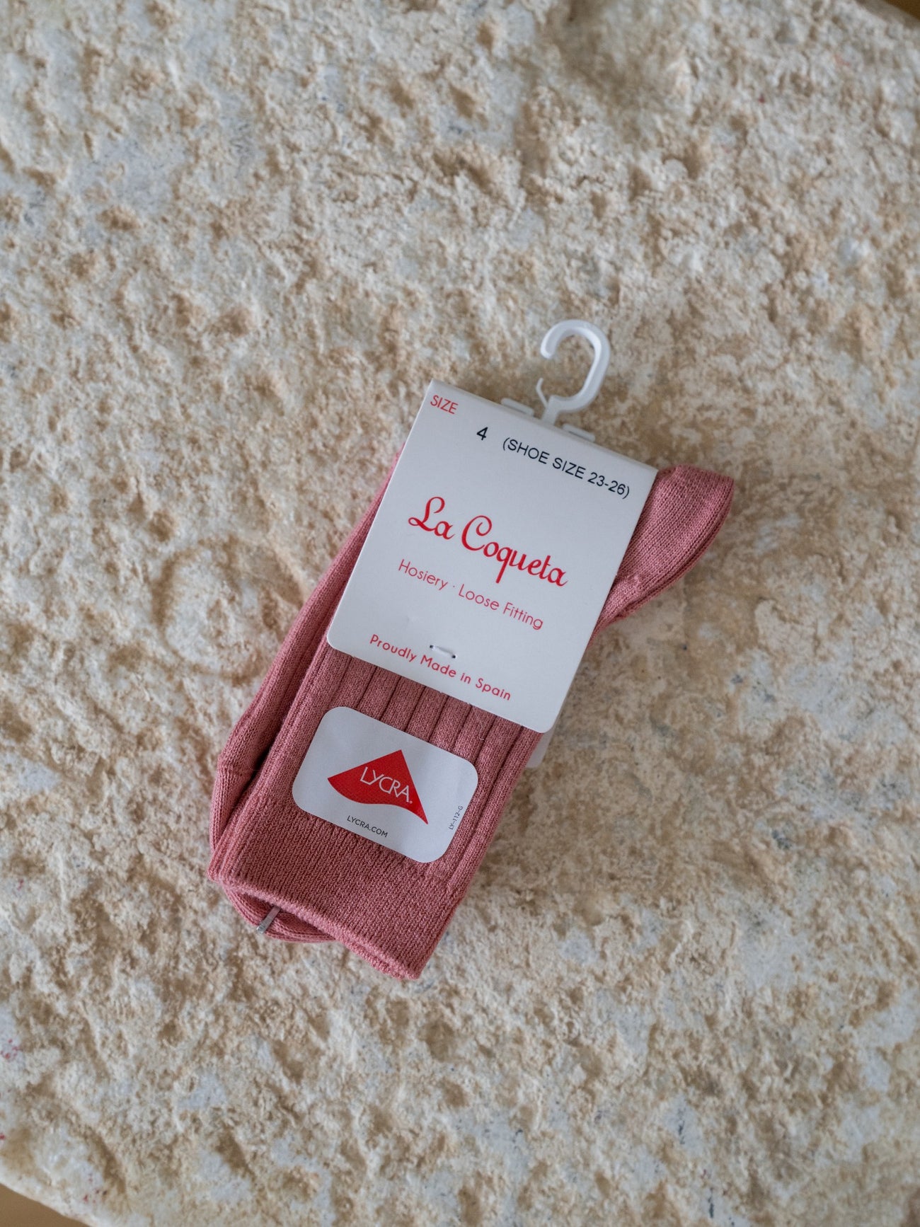 Terracotta Ribbed Short Kids Socks