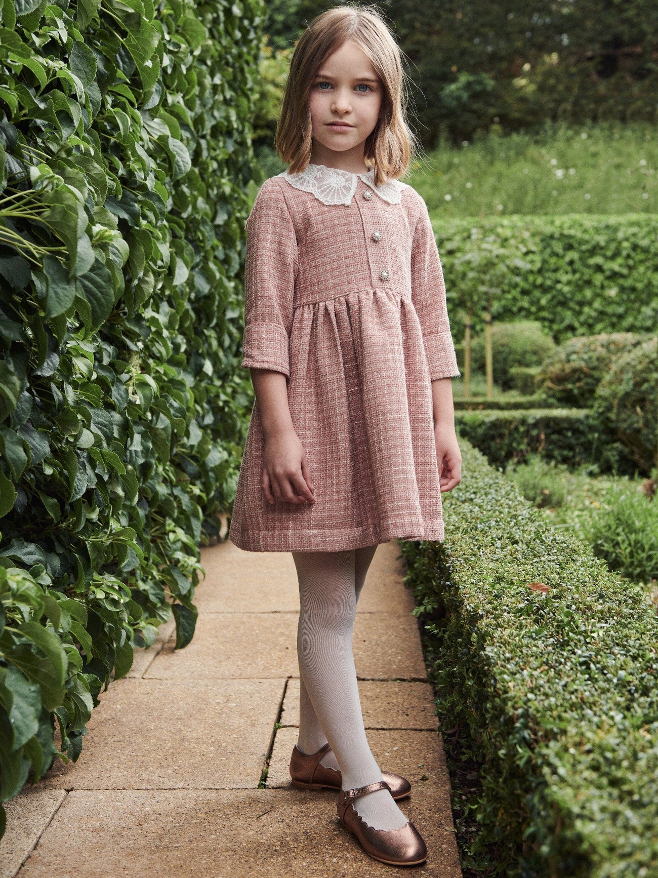 Pink Theodora Girl Dress
