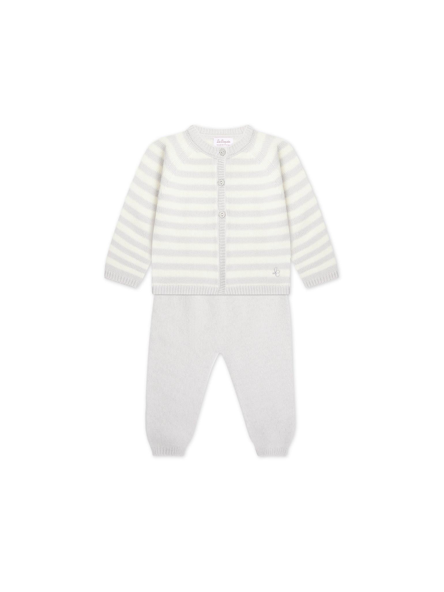 Light Grey Tiago Cashmere Baby Set