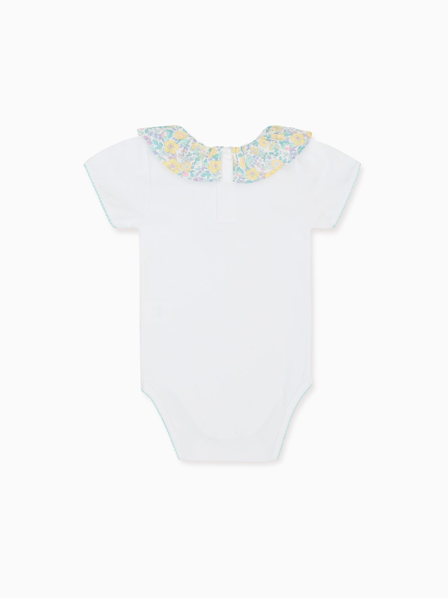 Yellow Floral Tilly Cotton Baby Girl Body Vest