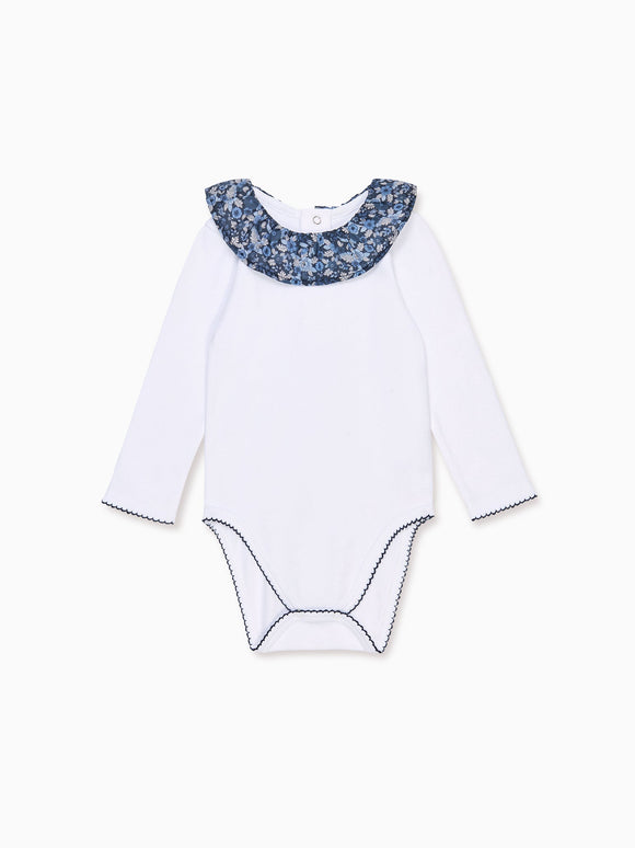 Navy Floral Tula Baby Girl Body Vest