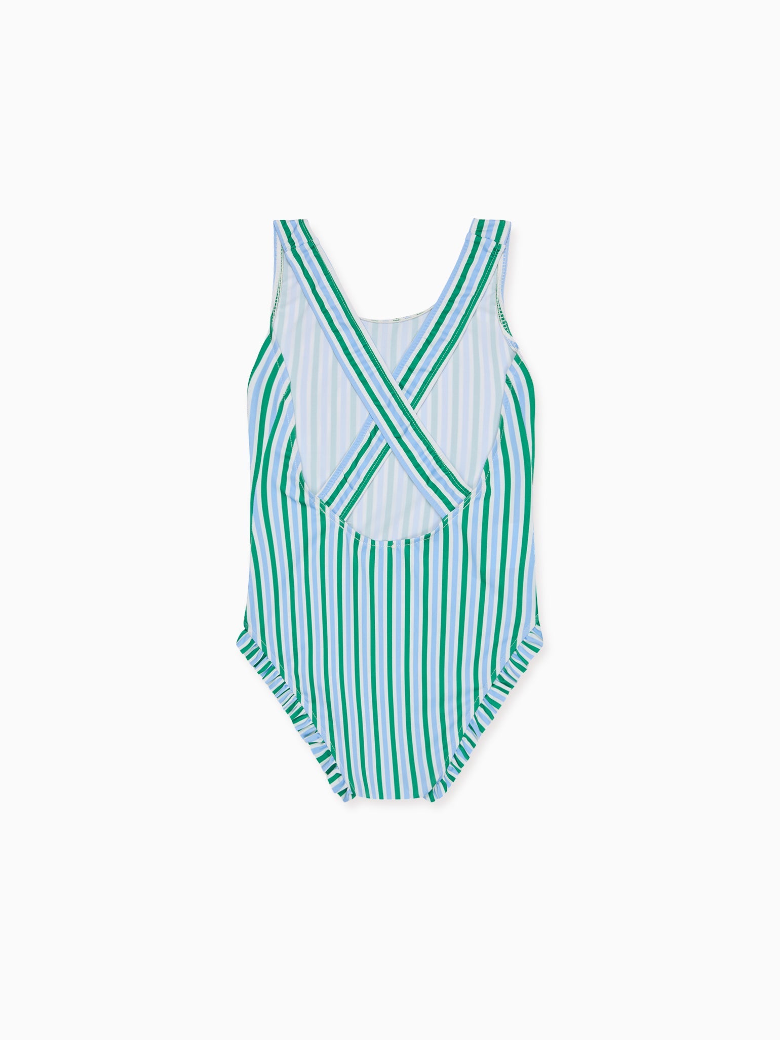 Green Stripe Bessie Girl Swimsuit