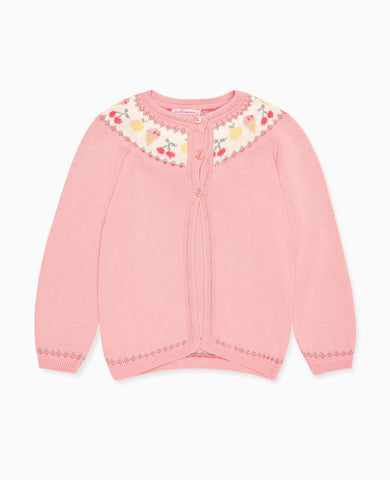 Dusty Pink Helado Cotton Girl Cardigan