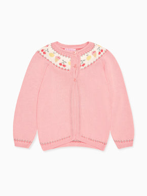 Dusty Pink Helado Cotton Girl Cardigan