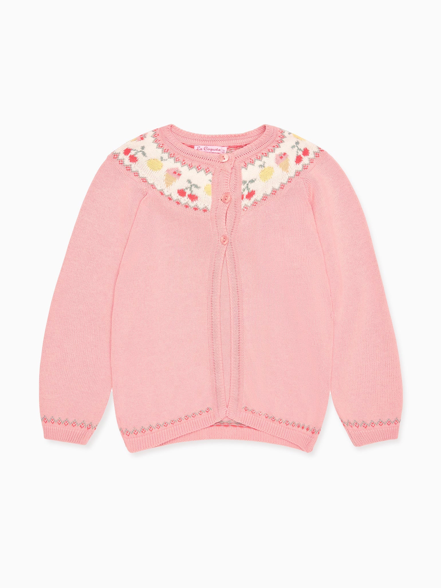 Dusty Pink Helado Cotton Girl Cardigan