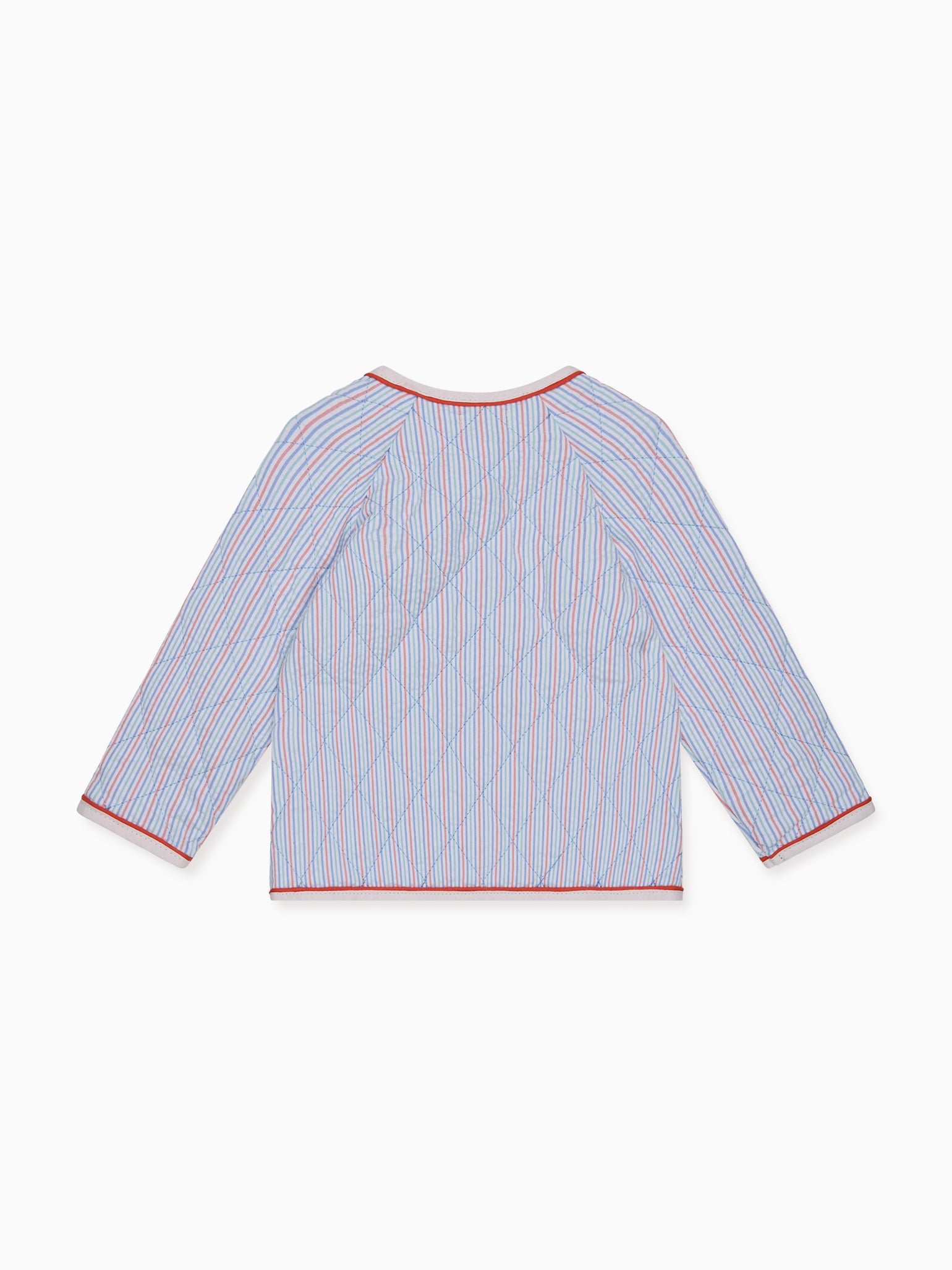 Coral Stripe Frances Baby Jacket