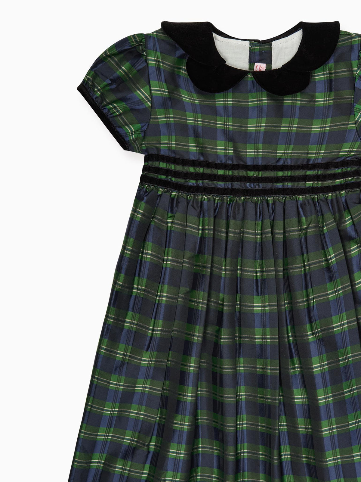 Navy Check Valentina Girl Dress