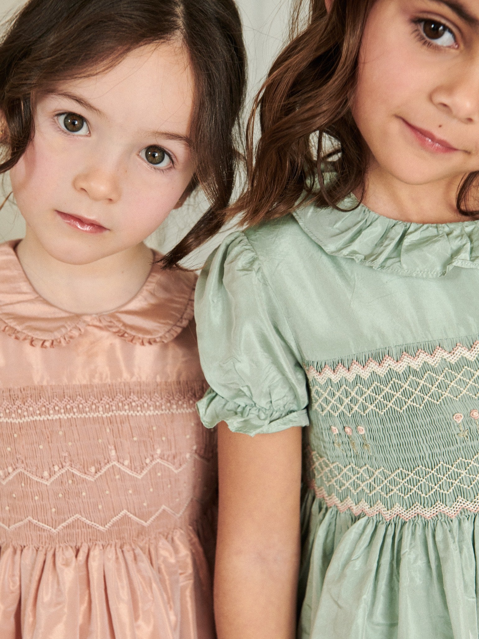 Blush Eleanor Silk Ceremony Girl Hand-Smocked Dress