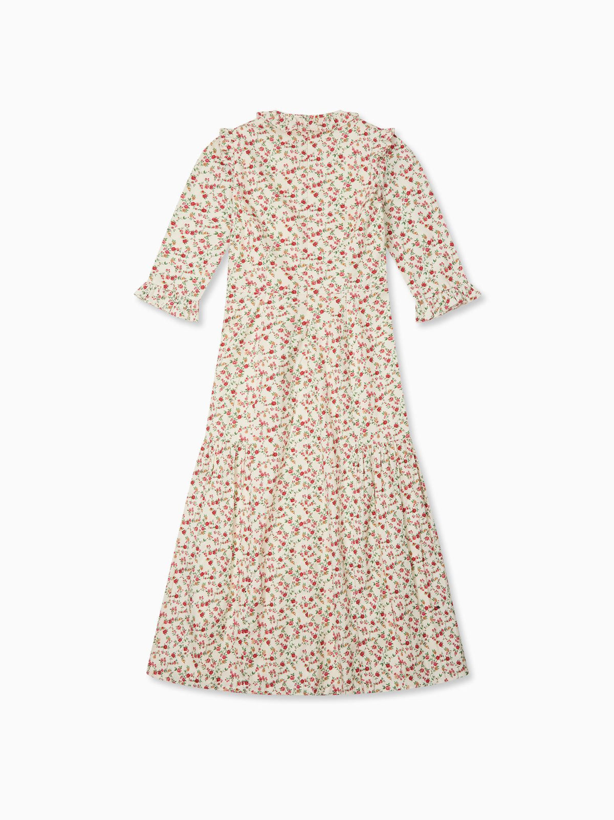Ivory Floral Violeta Women Long Dress