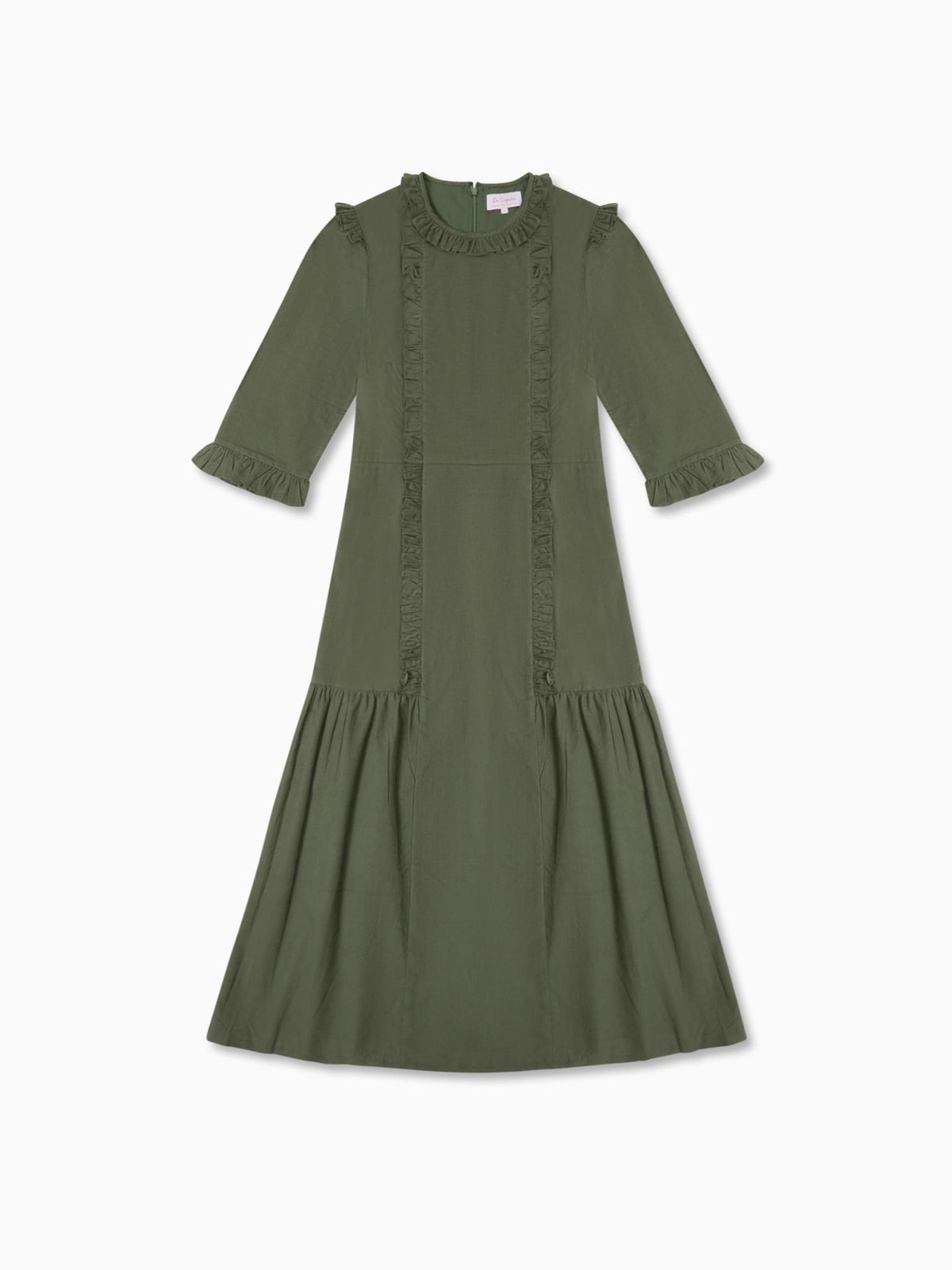 Olive Green Violeta Women Long Dress