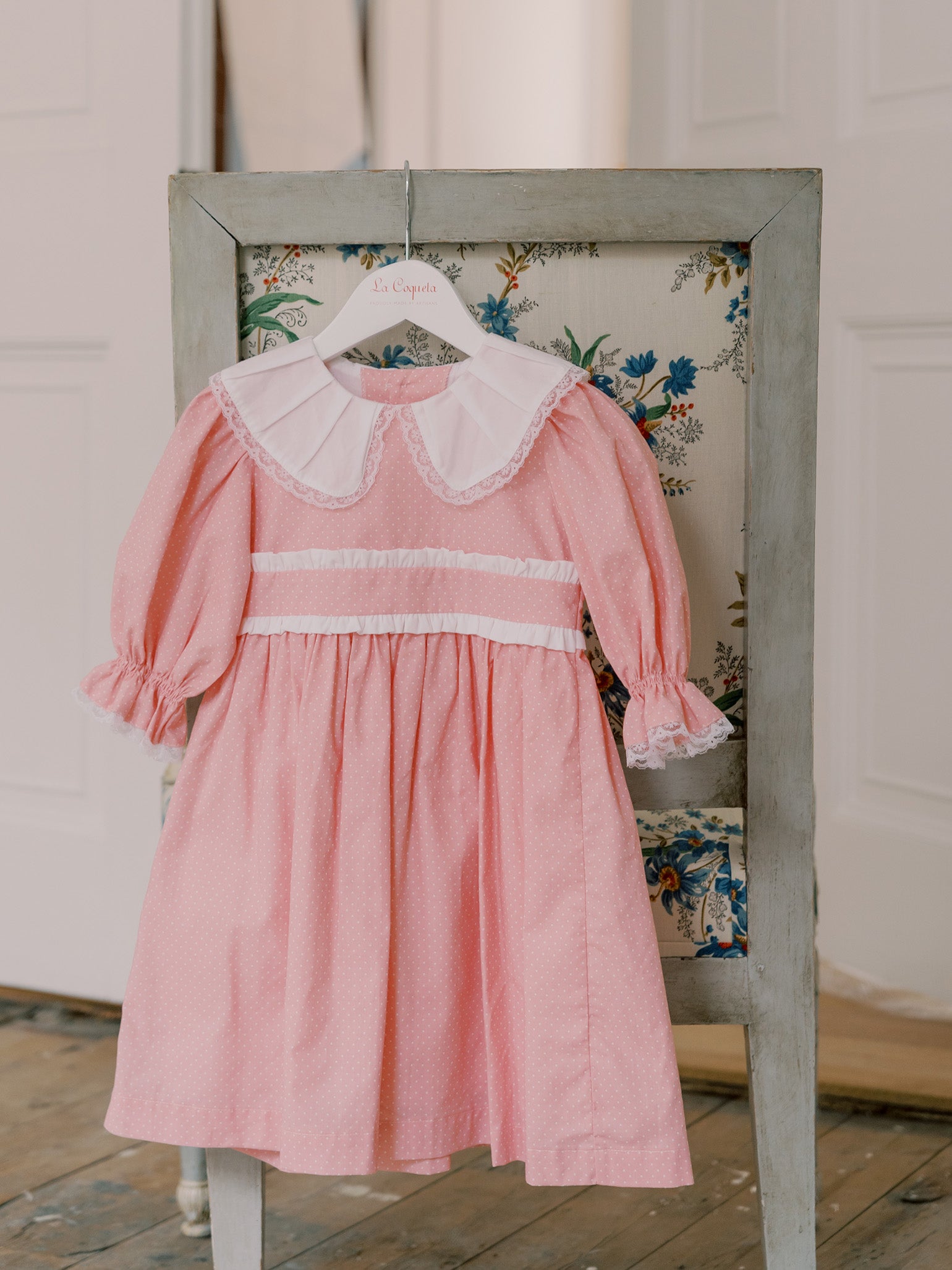 Pink Polka Dot Viviana Girl Dress