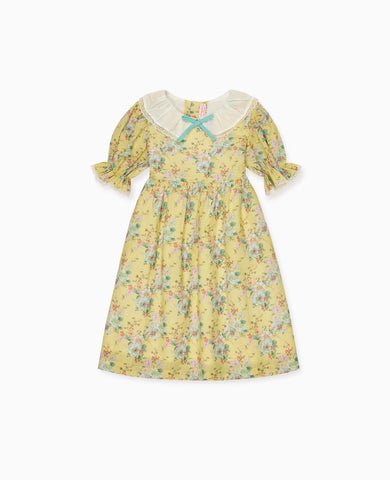 Yellow Floral Willow Girl Dress