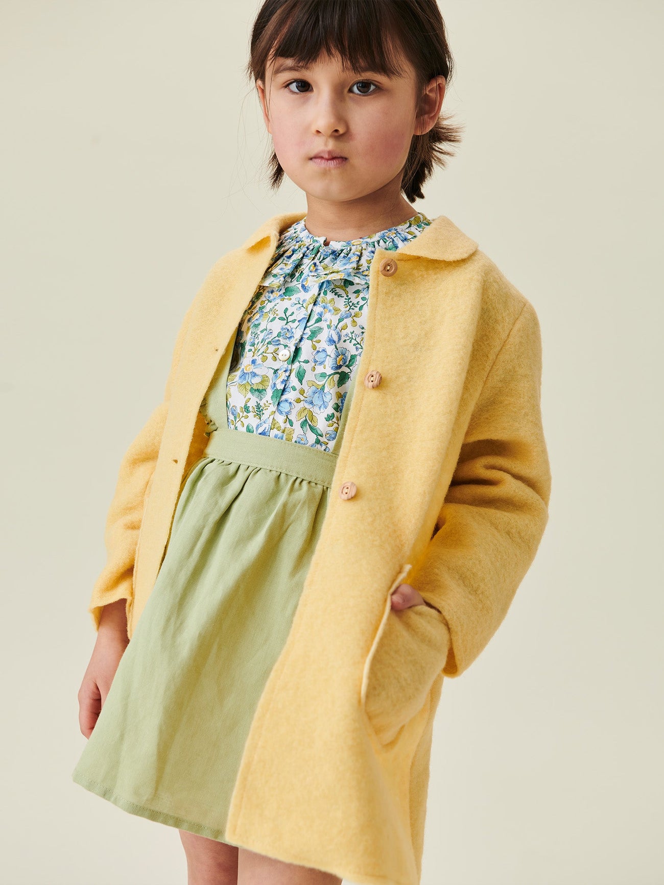 Lemon Henrietta Girl Wool Coat