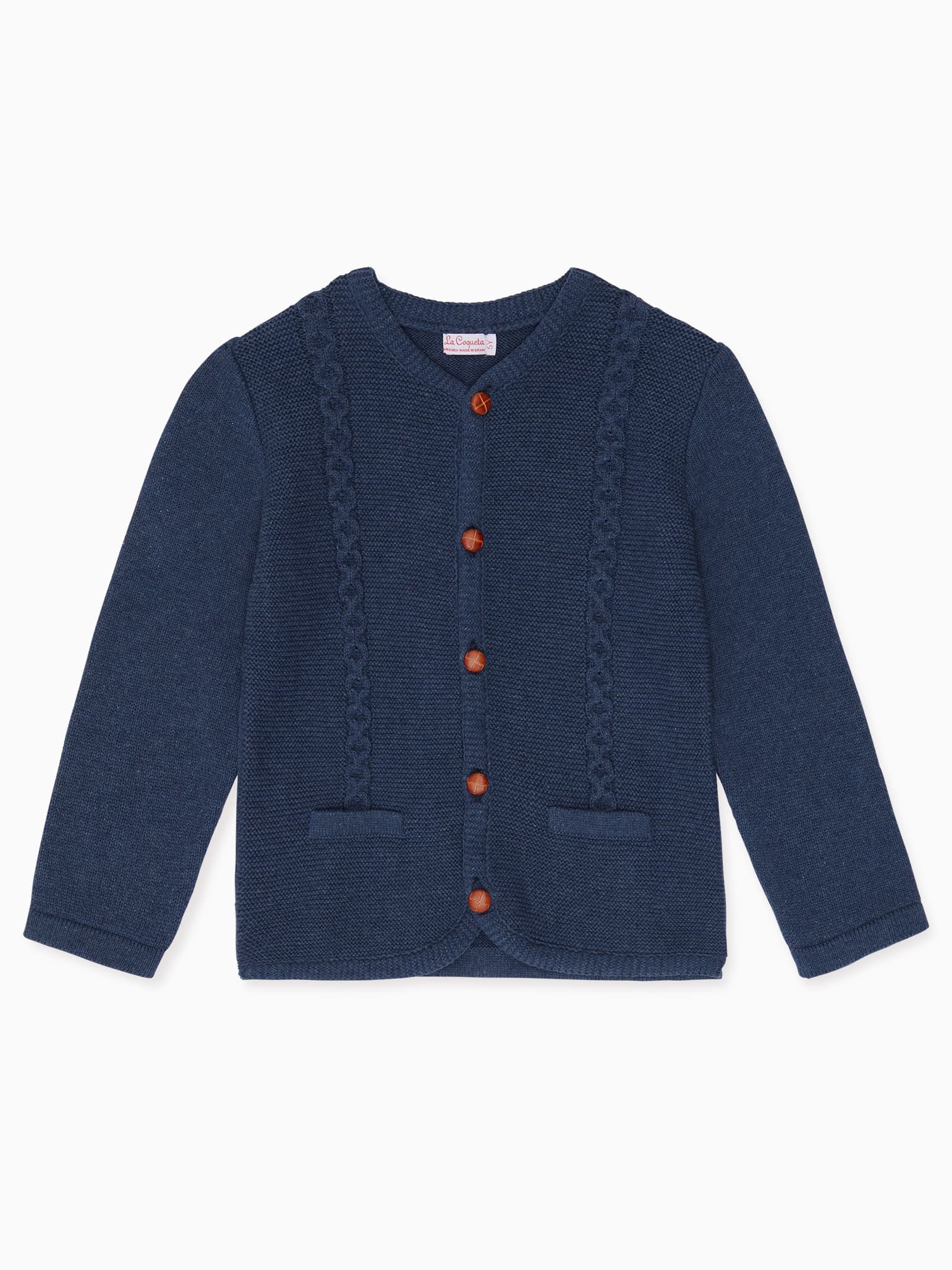 Navy Zas Boy Cotton Cardigan