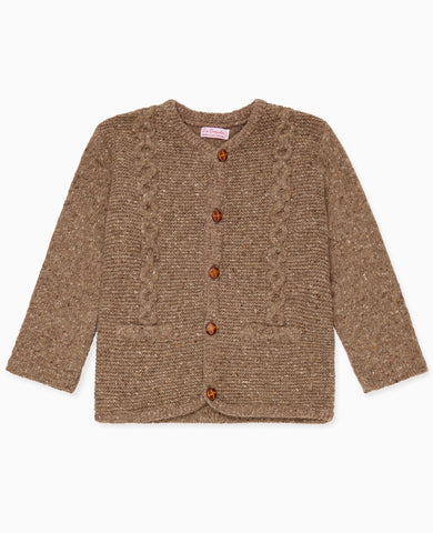 Taupe Zas Merino Boy Cardigan