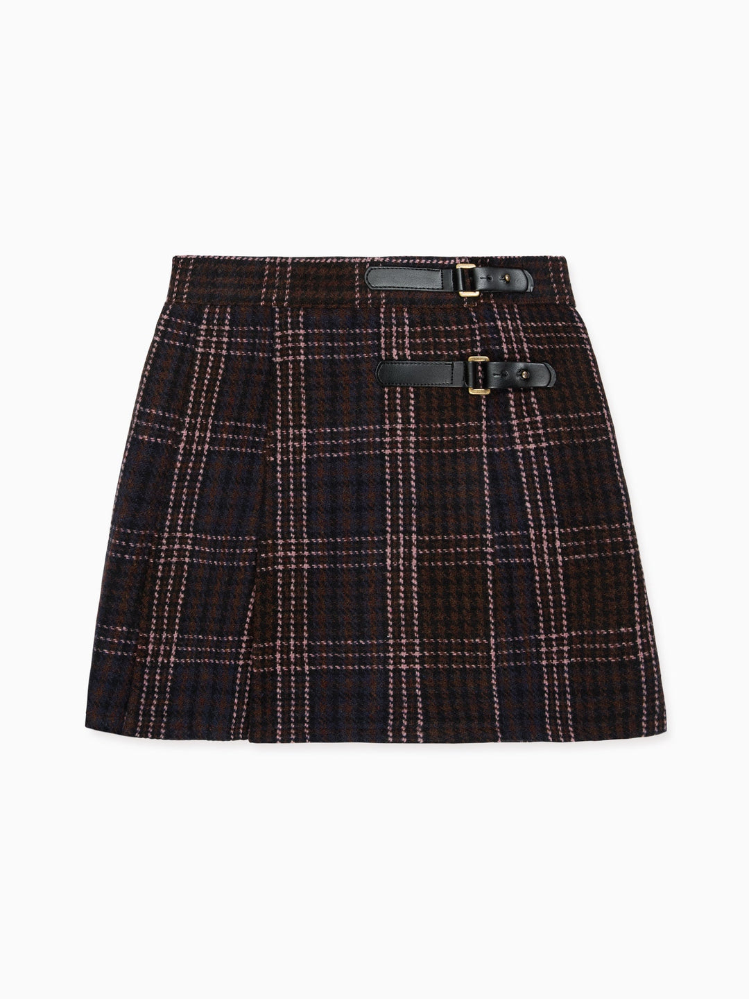 Beige Check Zola Girl Kilt Skirt La Coqueta Kids