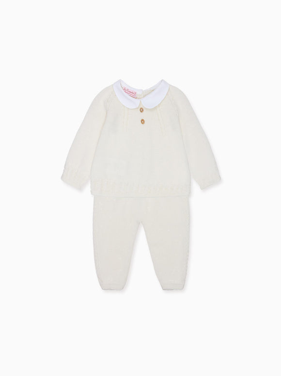 Ivory Noa Merino Baby Knitted Set