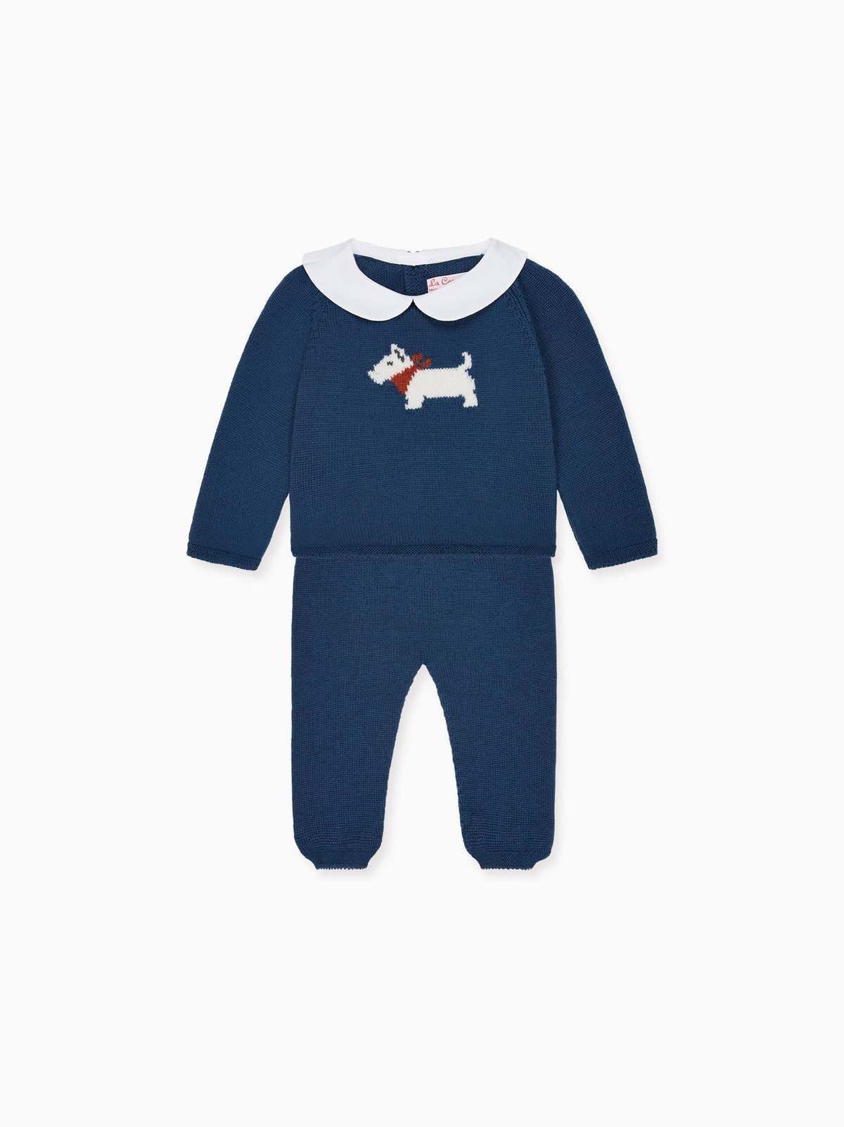 Petrol Blue Ellis Merino Baby Knitted Set