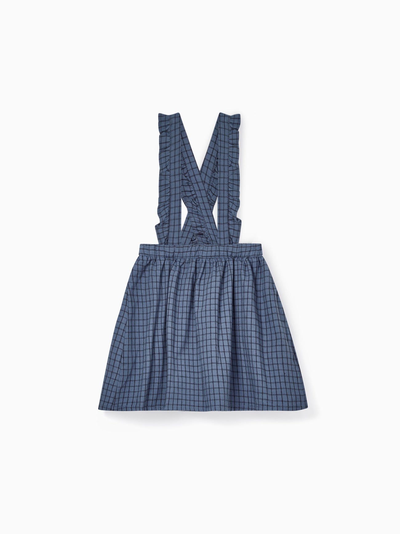 Dusty Blue Check Agata Girl Skirt