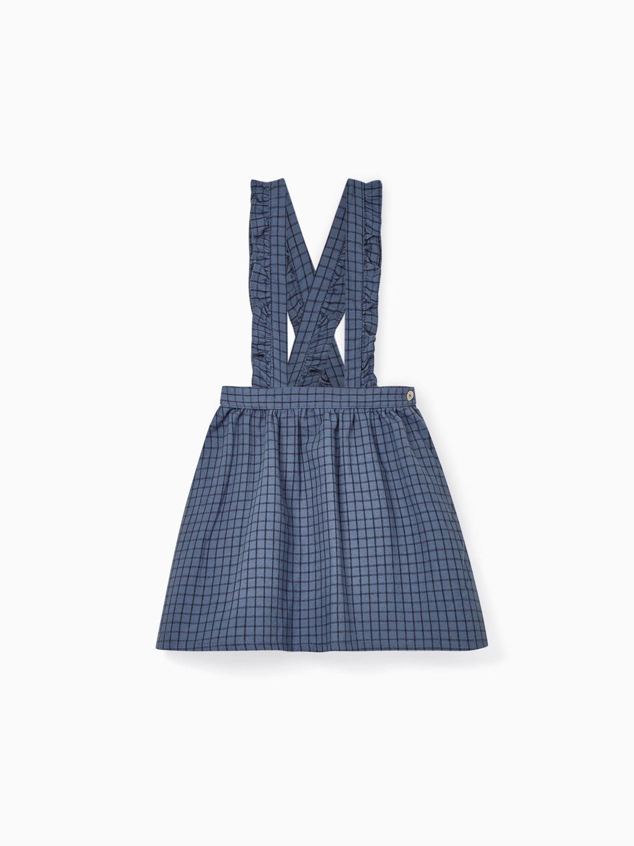 Dusty Blue Check Agata Girl Skirt