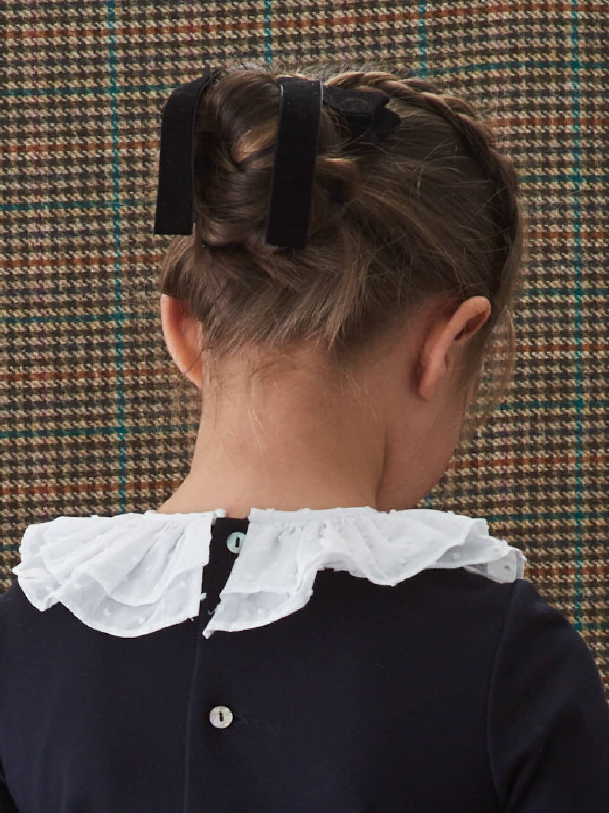 Black Velvet Ribbon Girl Bow