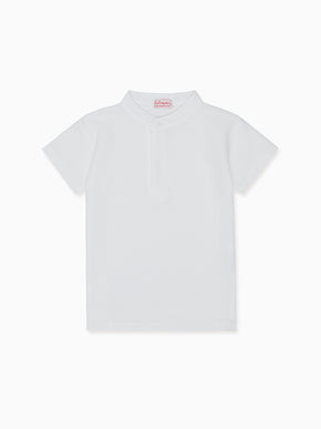 White Alcon Boy Polo Shirt