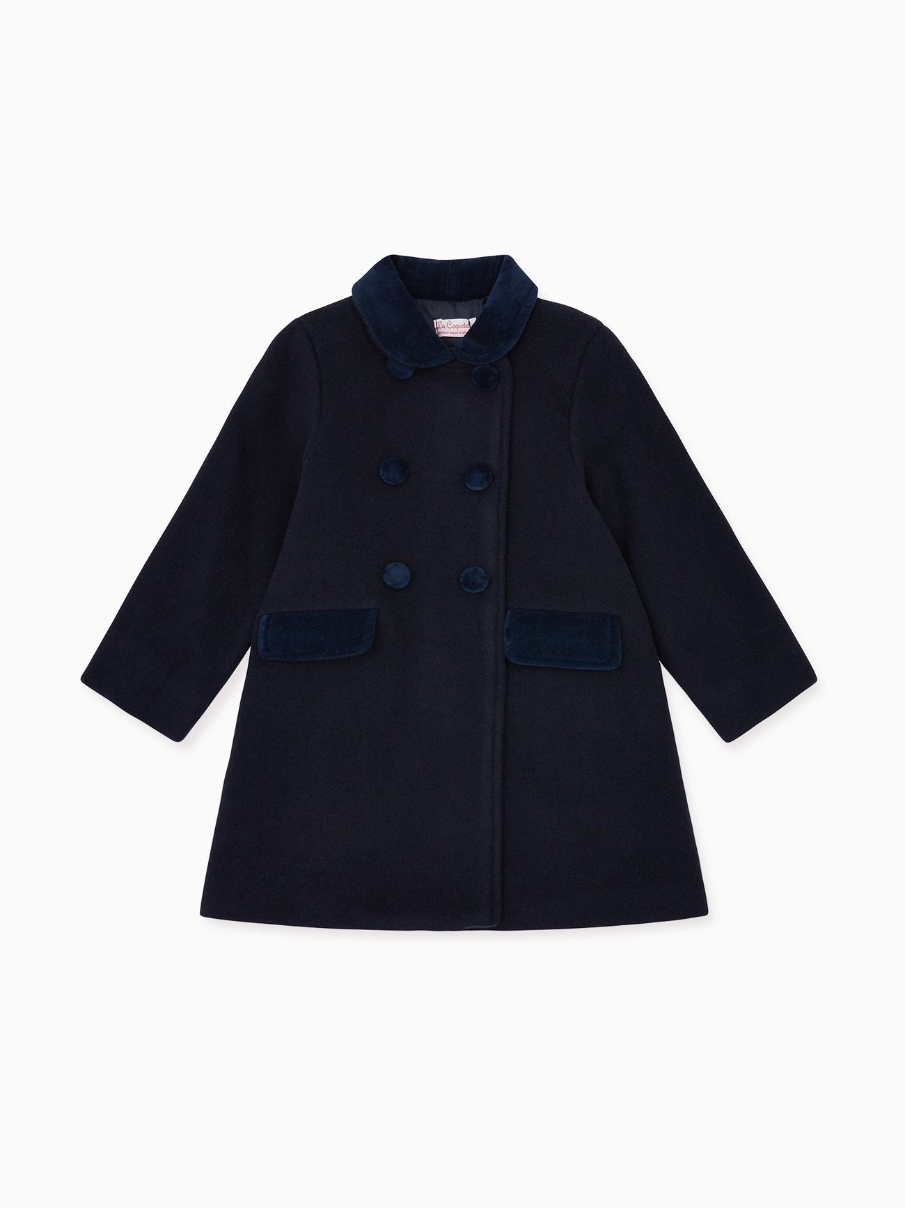 Navy Arrieta Girl Wool Coat