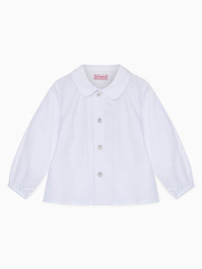 White Bara Long Sleeve Baby Shirt