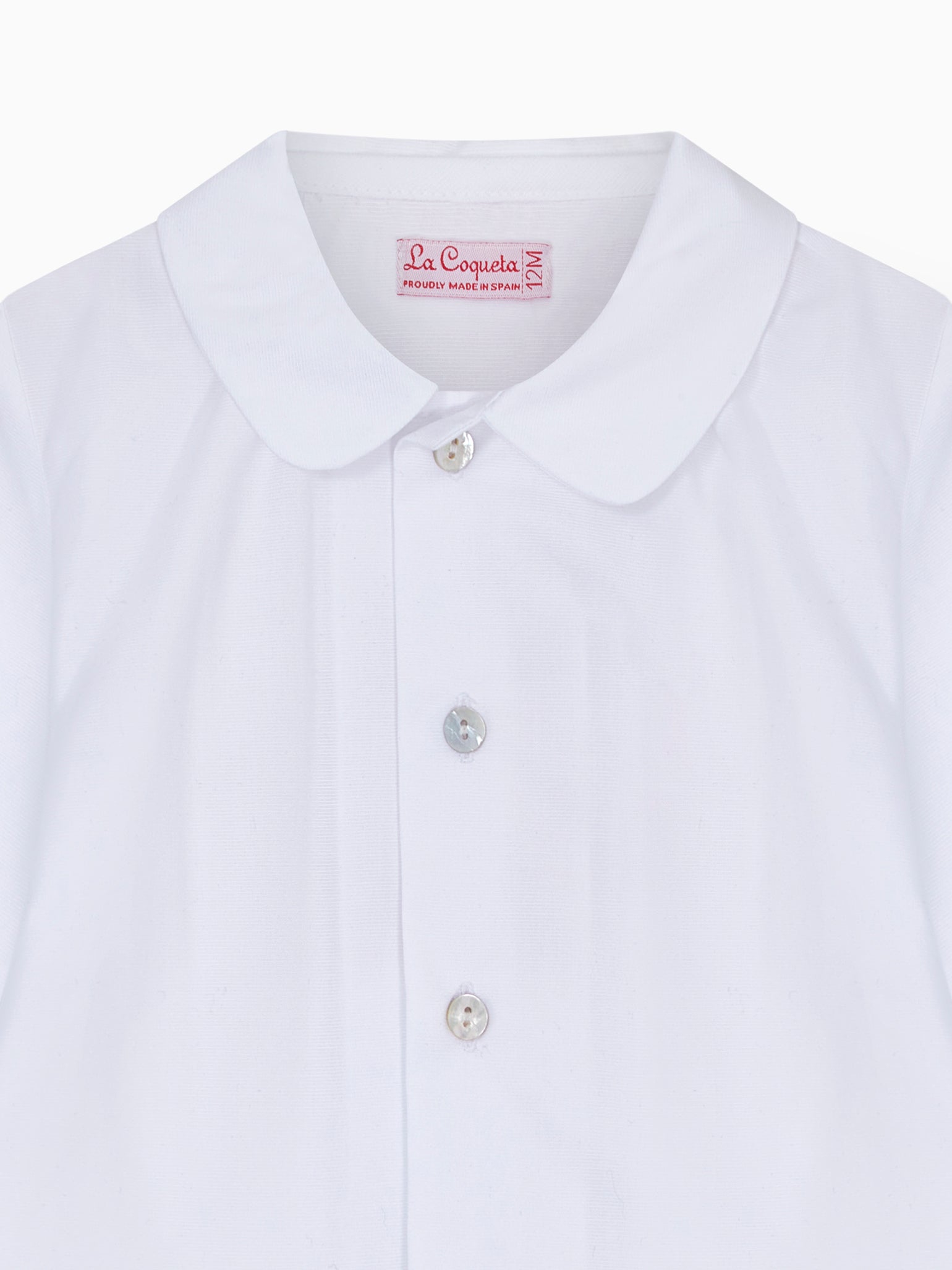 White Bara Long Sleeve Baby Shirt