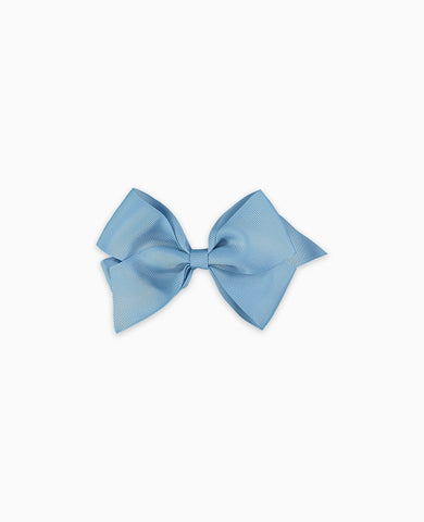 Dusty Blue Big Bow Girl Clip