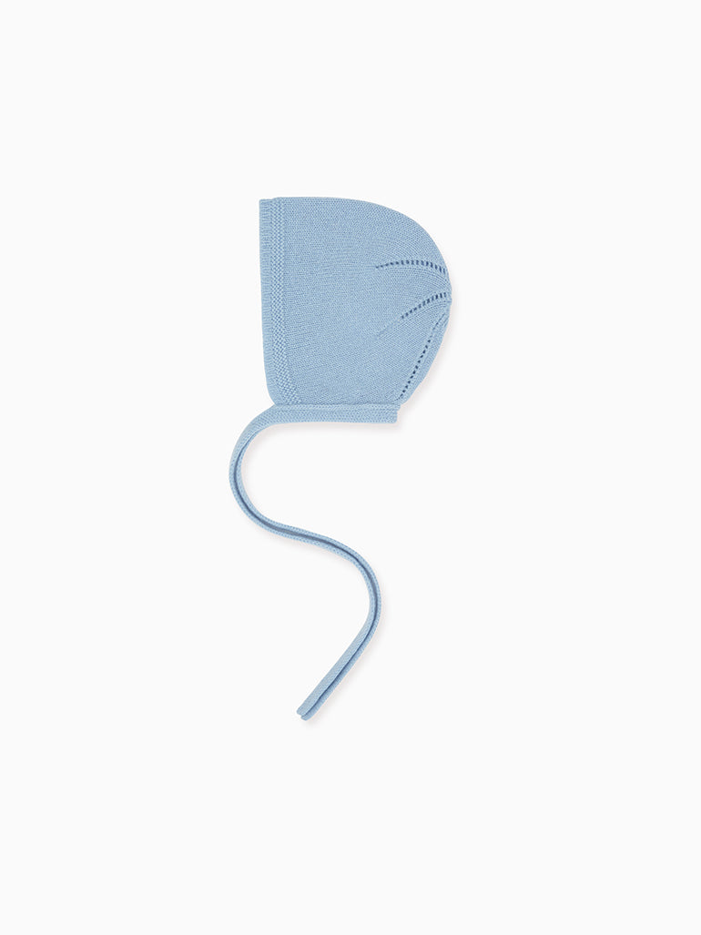 Blue Bigal Cashmere Baby Bonnet