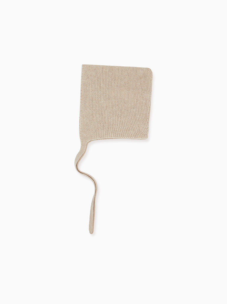 Camel Alma Cashmere Baby Bonnet