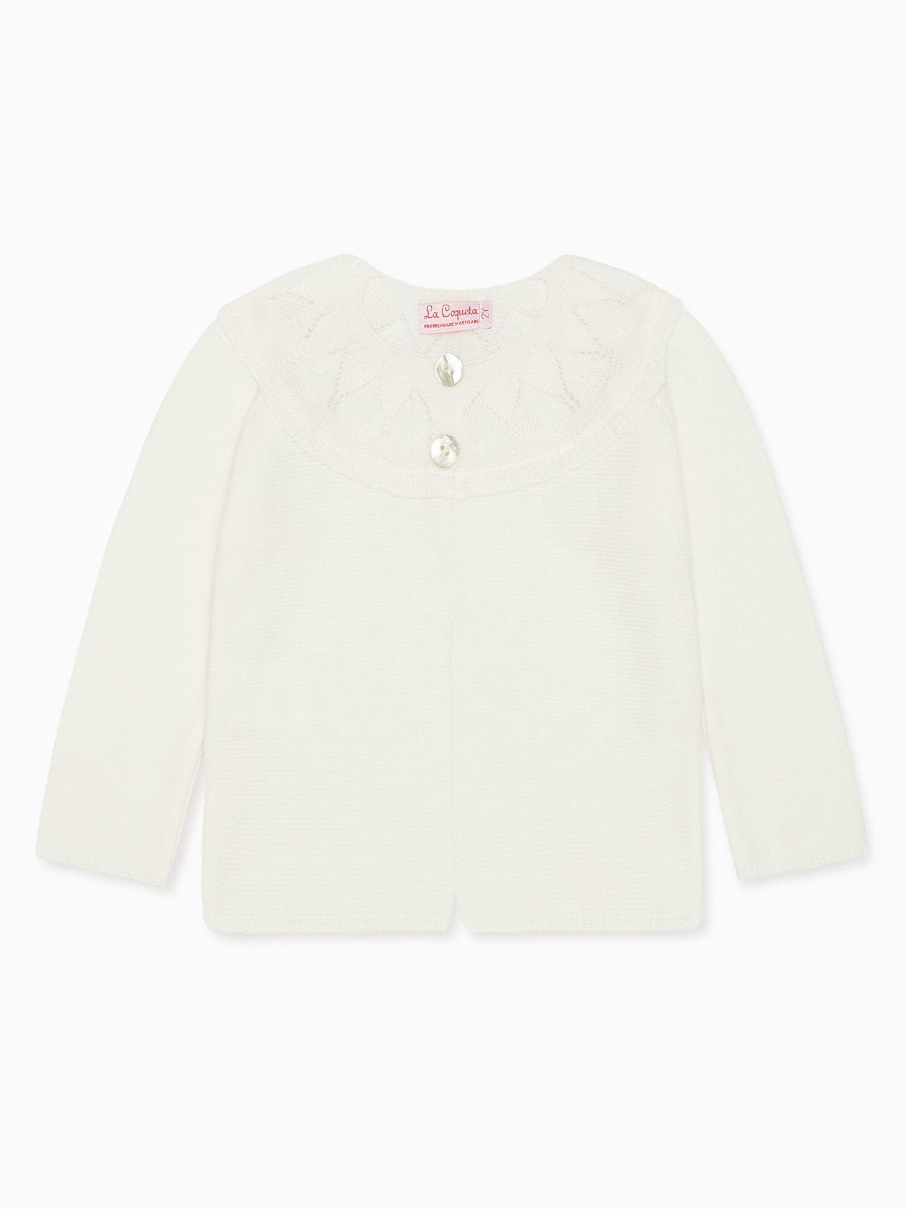 Ivory Baena Girl Cardigan