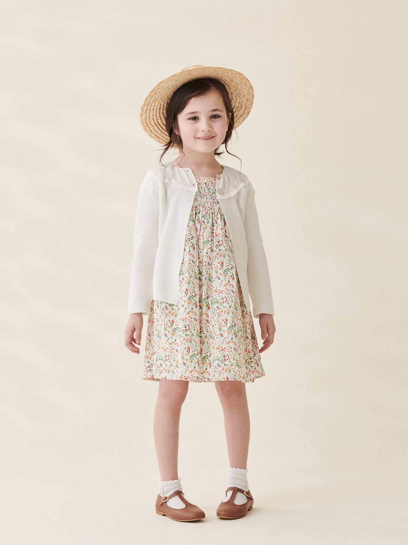 Ivory Baena Girl Cardigan