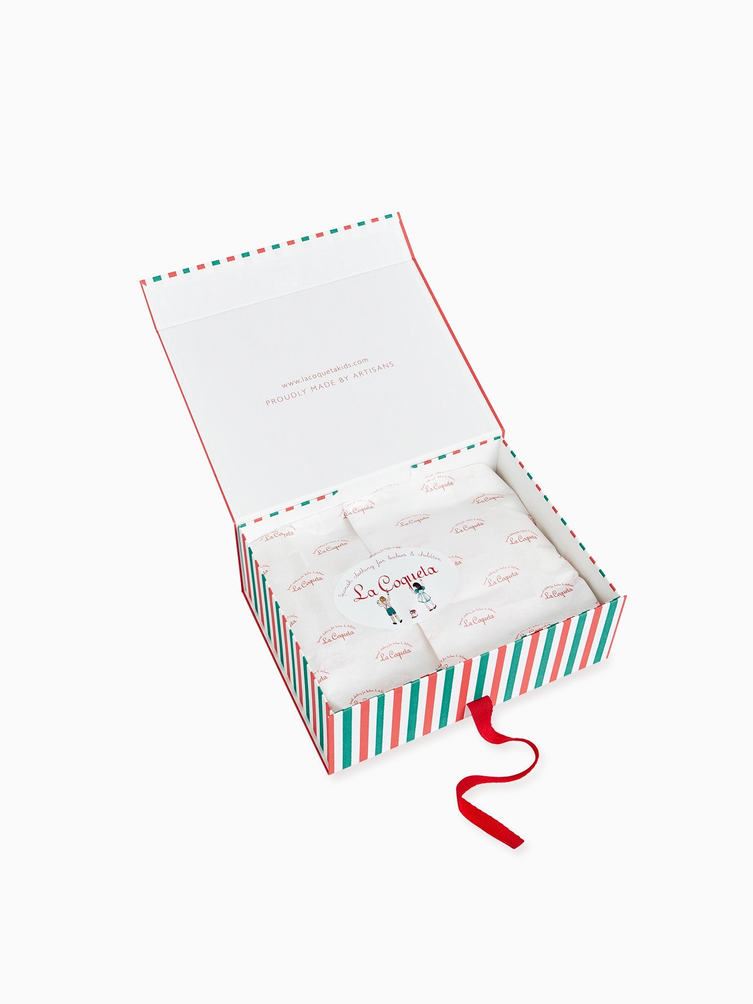 Red Stripe Ancla Cotton Baby Knitted Gift Box Set