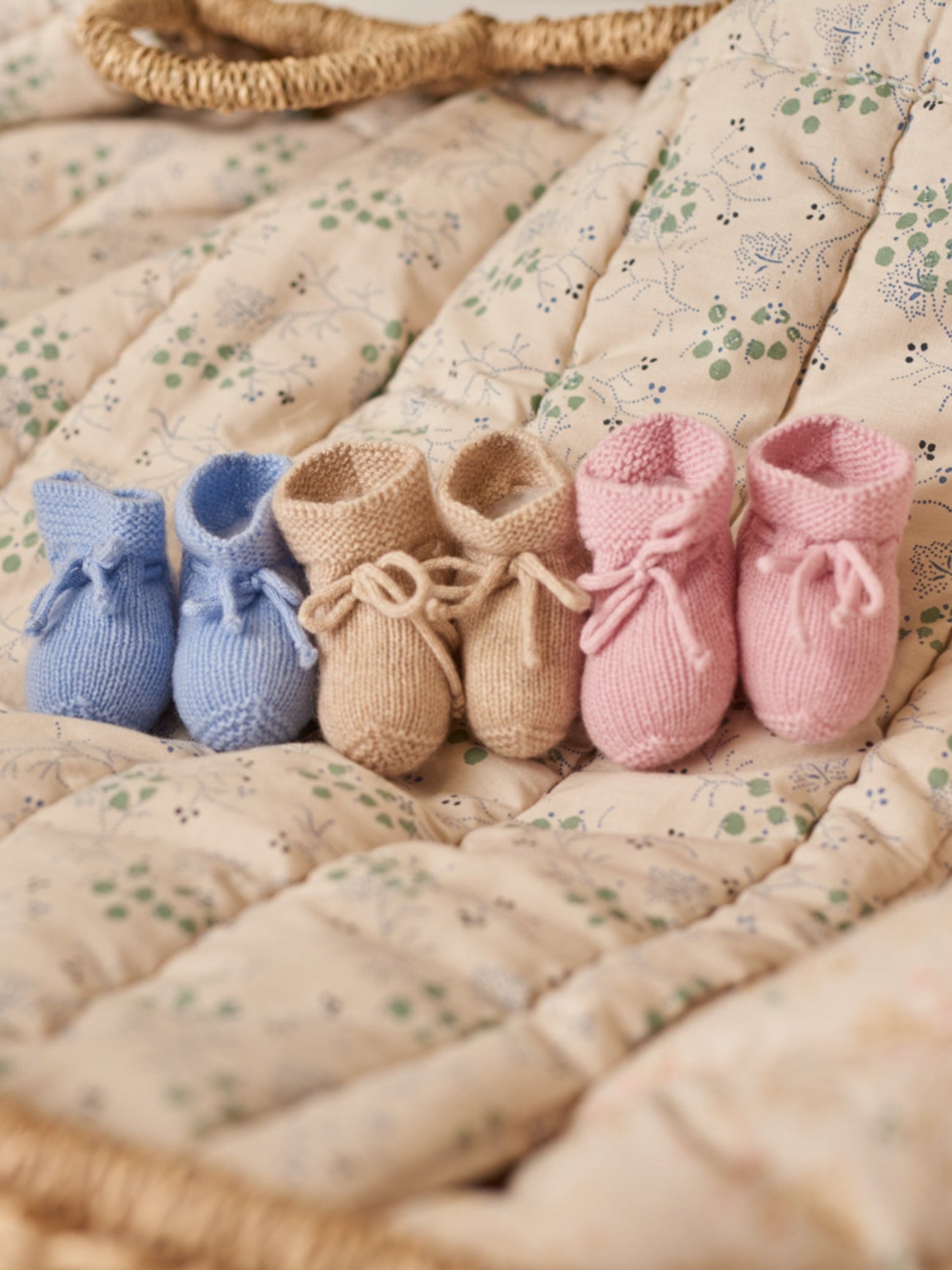 Dusty Pink Rimera Cashmere Baby Girl Booties