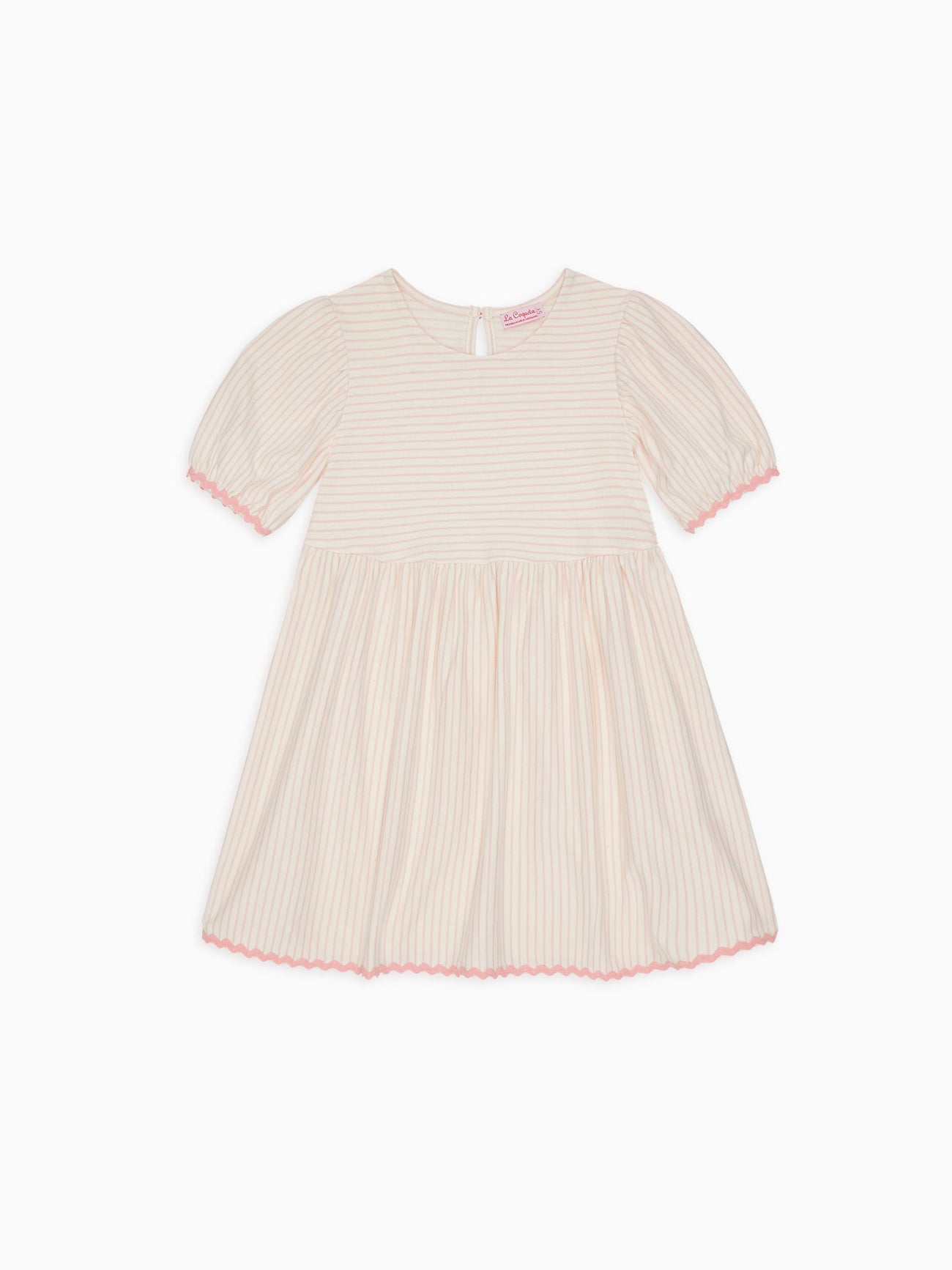 Dusty Pink Stripe Elea Girl Dress