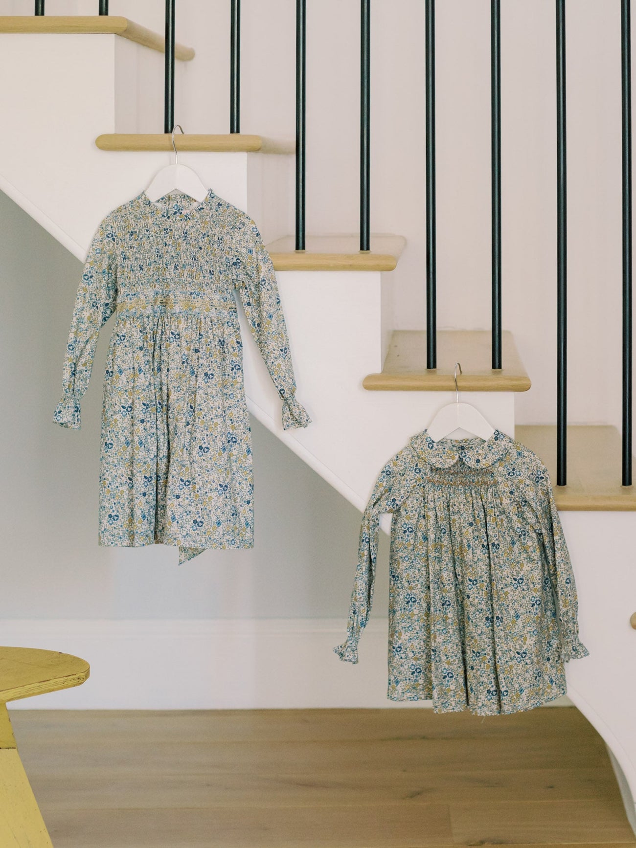 Blue Floral Anais Baby Smock Set