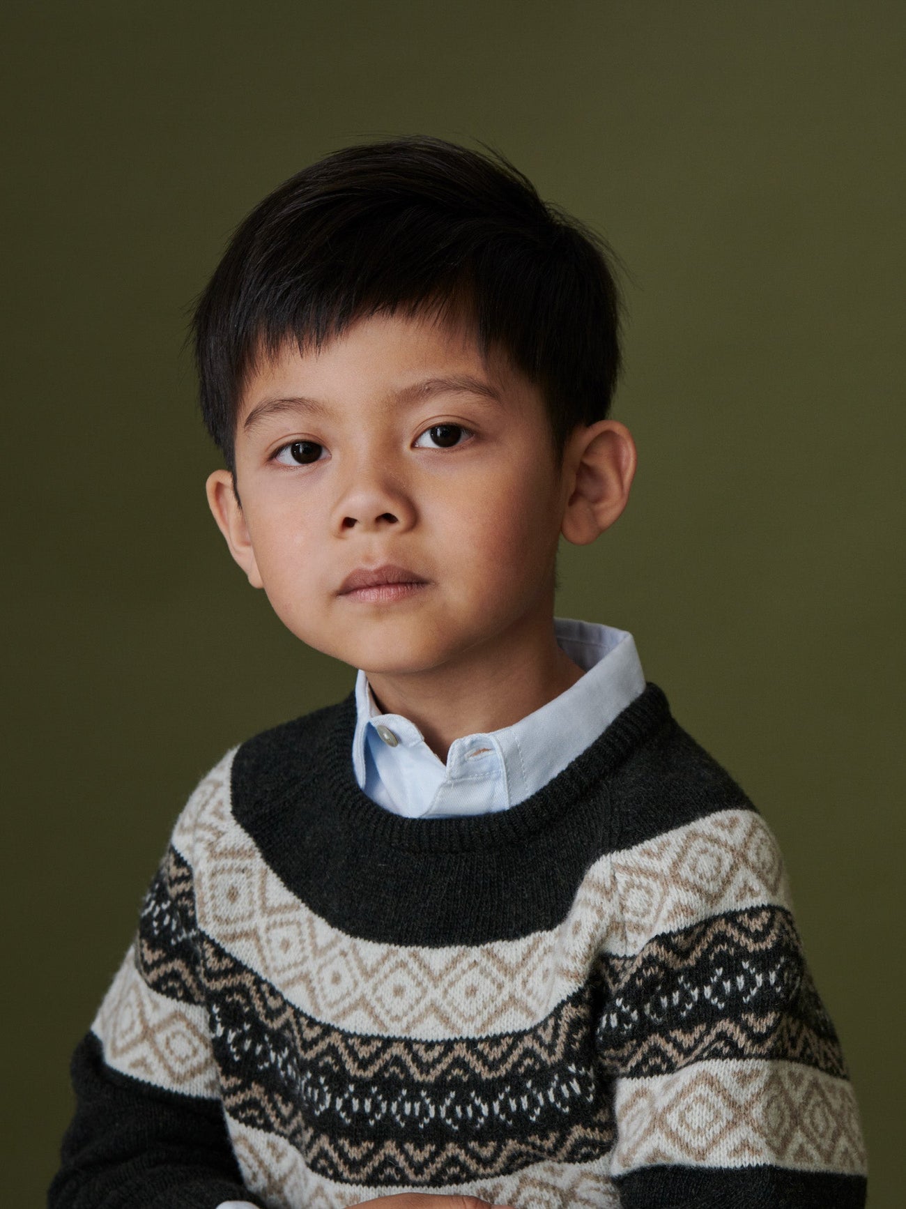 Dark Green Fonsi Fairisle Jumper